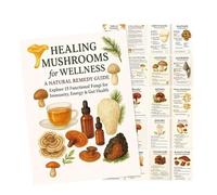 Guide des champignons - Livre de cuisine Nutrition pour un mode de vie sain | Recettes adaptées aux débutants avec plan de régime et conseils de bien-être, couverture souple pour cuisine d'intérieur à