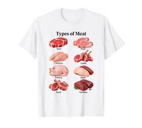 Guide des Coupes de Viande Carnivore pour bœuf, Porc, Agneau, venaison T-Shirt