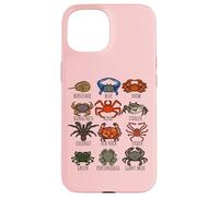 Guide des espèces de crabes pour les biologistes marins océaniques et marins Coque pour iPhone 15