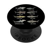 Guide des Requins Requin-Marteau Requin-Renard Océan PopSockets PopGrip Adhésif