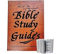 Guide d'étude biblique 66 pages pour hommes, journal biblique 365 jours avec tableaux et notes, cahier de prière avec couverture en cuir marron pour la croissance spirituelle et l'étude des Écritures