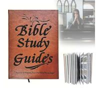 Guide d'étude biblique de 66 pages, journal dévotionnel quotidien, carnet religieux basé sur la foi avec notes des Écritures et réflexions de prière,plan d'apprentissage biblique,fournitures
