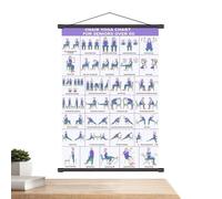Guide d'exercices de Yoga sur chaise, tableau mural, poses multiples pour l