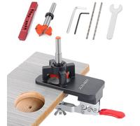 Guide d'installation de charnière de forage en aluminium pour porte d'armoire, caché, réglable, épaisseur de la plaque de 1225 mm, avec double roulement, 35 mm (A)