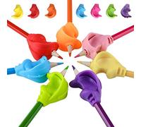 Guide Doigt Enfant,7Pcs Adaptateur Crayon Ergonomique, Aide Écriture,Correction de la Posture,Évitez les Cloques sur Les Doigts et Prévenez la Myopie，pour Droitiers et Gauchers pour Enfants, Étudiants