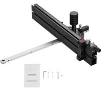 Guide d'onglet de pr?cision SucceBuy, fente standard 3/4 pouces x 3/8 pouces, accessoire de scie circulaire de table en aluminium avec grille de 18 pouces, 15 but?es angulaires, piston, disque amovibl