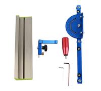 Guide D'onglet Pour Scie Sur Table, Système Avec Bloc De Limitation, Poignée Et Butée, Aluminium Alliage Bleu Et Rouge - Haute Précision, Facile À Utiliser, Outils Pour Travail Du Bois