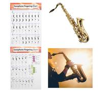 Guide du débutant de saxophone Tableau de doigté de saxophone Guide de base Tableau de comparaison instruments kit - SURENHAP