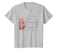 Guide du Jeune Ours de Paddington sur Les Enfants du Tower Bridge de Londres T-Shirt, Enfant, Argent, 2 Ans