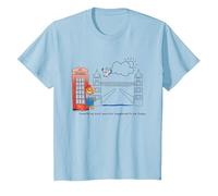 Guide du Jeune Ours de Paddington sur Les Enfants du Tower Bridge de Londres T-Shirt, Enfant, Bleu Céleste, 3 Ans