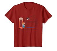 Guide du Jeune Ours de Paddington sur Les Enfants du Tower Bridge de Londres T-Shirt, Enfant, Canneberge, 2 Ans
