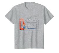 Guide du Jeune Ours de Paddington sur Les Enfants du Tower Bridge de Londres T-Shirt, Enfant, Gris Chiné, 10 Ans