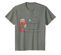 Guide du Jeune Ours de Paddington sur Les Enfants du Tower Bridge de Londres T-Shirt, Enfant, Vert Kaki chiné, 2 Ans