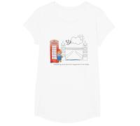 Guide du Jeune Ours de Paddington sur Les Enfants du Tower Bridge de Londres T-Shirt, Fille, Blanc, L