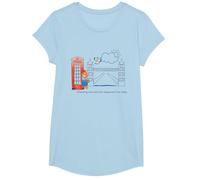 Guide du Jeune Ours de Paddington sur Les Enfants du Tower Bridge de Londres T-Shirt, Fille, Bleu Céleste, L