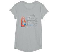 Guide du Jeune Ours de Paddington sur Les Enfants du Tower Bridge de Londres T-Shirt, Fille, Gris Chiné, XS