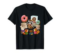 Guide du musée du Beignet du Raton Laveur Mignon avec des Enfants d'animaux T-Shirt