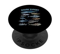 Guide Expert Shark avec 12 espèces de Baleines à Marteau PopSockets PopGrip Adhésif