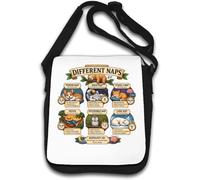 Guide illustré des différentes siestes, sac à bandoulière blanc