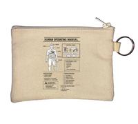Guide illustré des fonctions du corps humain Porte-clés porte-monnaie Beige