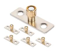 Guide Inférieur de Porte Coulissante en Métal Fer Cuivre 6 Pièces | Installation Facile, Format Compact Léger, Axe Central 12mm, pour Rail de Porte de Grange