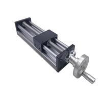 Guide linéaire d'établi manuel, tige de course de 100 à 500MM, optique, Table coulissante manuelle, vis à billes SFU1204 1605 1610 CNC(SFU1204-Metal Wheel,350MM)