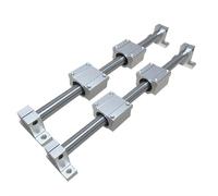 Guide linéaire, rail de guidage à glissière linéai Ensemble de rails de guidage for imprimante 3D, longueur 300-1150 mm + arbre linéaire 16 mm + SK16 SCS16UU + boîtier d'écrou + joint CNC(850mm)