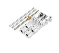 Guide linéaire sur rail, 15 Pièces/ensemble T8 Vis Sans Fin 8-400mm Bricolage Optique Guide Rail Roulement Siège Linéaire Arbre Support Trapézoïdal Ensemble De(8-300mm)