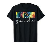 Guide Montessori Tie Dye Retro Rainbow pour la rentrée T-Shirt