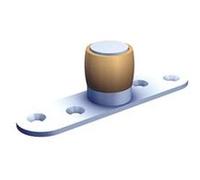 Guide olive laiton sur platine pour U 30x30mm - MANTION - 1099 Noir G