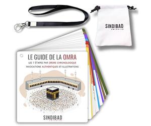 Guide Omra avec Illustrations Invocations et Sac de Rangement Islam Ihram