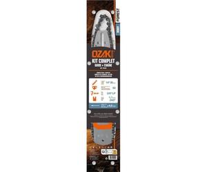 Guide OZAKI 35cm (14) montage H + chaîne 3/8LP .043 (1.1 mm) 50E - Adaptable STIHL 017, 019T, MS170, MS180, MSE140, HT100, HT131
