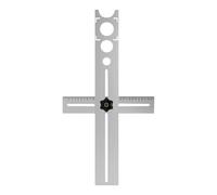 Guide Perçage Carrelage - Règle Métrique Réglable Inoх | Positionneur Trous 25/40/45mm Carreaux | Gabarit Poncage Pose Carrelage, Pour Perçage Marbre Bois Verre Sol