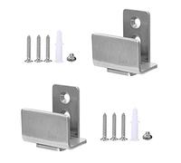 Guide Porte Coulissante,Guide De Plancher 2pcs Guides de plancher coulissant Barn Porte Porte de plancher Fond en acier inoxydable porte coulissante porte réglable Guide de plancher Roller