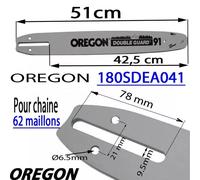 GUIDE Porte lame OREGON 180SDEA041 pour chaine 62 maillons