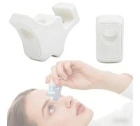 Guide pour Gouttes Oculaires en Silicone Aide Application Précise pour Personnes Âgées et Malvoyants Réutilisable Compatible avec la Plupart des Flacons (Blanc)