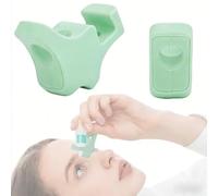 Guide pour Gouttes Oculaires en Silicone Aide Application Précise pour Personnes Âgées et Malvoyants Réutilisable Compatible avec la Plupart des Flacons (Vert)
