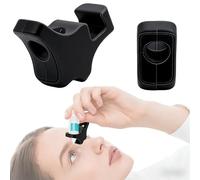 Guide pour Gouttes Oculaires en Silicone Aide Application Précise pour Personnes Âgées et Malvoyants Réutilisable Compatible avec la Plupart des Flacons (Gris)