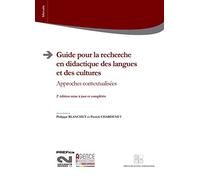 Guide pour la recherche en didactique des langues et des cultures