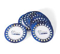 Guide professionnel de nuance des dents dentaires, 30 cartes de comparaison, bleu marine et blanc, échelle de mesure S1-S22