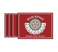 Guide Rapide Des Règles Du Jeu De Mahjong,4 Pièces Manuel De Jeu De Société Des États-Unis - Cartes À Jouer Mahjong En Papier Imperméable,Pour Hommes Adultes, Famille, Grands-Parents, Amis, Fête,