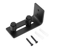 Guide Sol Porte Coulissante, Guide de plancher Porte, Rail de Sol Pour Porte De Grange, Guide Pour Le Sol du Support du Sol Coulissant Pour Montage Mural Réglable en Acier au Carbone