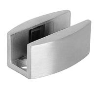 Guide Sol U en Acier Inoxydable, Accessoire Pour Porte Coulissante en Verre, Finition Brillante - Ajustable 8-14mm, Résistant Acide et Abrasion, Parfait Pour Salle de Bain et (Argent)