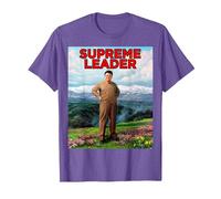 Guide Suprême - Leader glorieux Kim Jong Il - Kim Jong Un T-Shirt, Homme, Violet Chiné, XXL