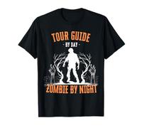 Guide Touristique de Jour Zombie la Nuit drôle Halloween Effrayant T-Shirt