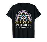 Guided by Faith Love Jesus Cross Christian Preschool Teacher T-Shirt