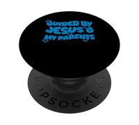 Guided by Jesus and My Parents Christian Kid Christianisme PopSockets PopGrip Adhésif