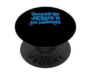 Guided by Jesus and My Parents Christian Kid Christianisme PopSockets PopGrip Adhésif