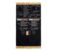 Guided Prayer Mat, English Arabic Mat, 26.77x43.31 Inches Religious Mats with Instruction Design, Sturdy Worship Accessory, Spiritual Mats with Comfortable Fabric, Prayer Tool for Home Travel