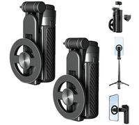 Guidelinel 4-in-1 Multifunctional 360° Rotation Magnetic Selfie Stick, Opticnock Selfie Stick, Mini Portable Detachable Scalable Magnetic Selfies Sticks for iPhone & Android (2Pcs)
